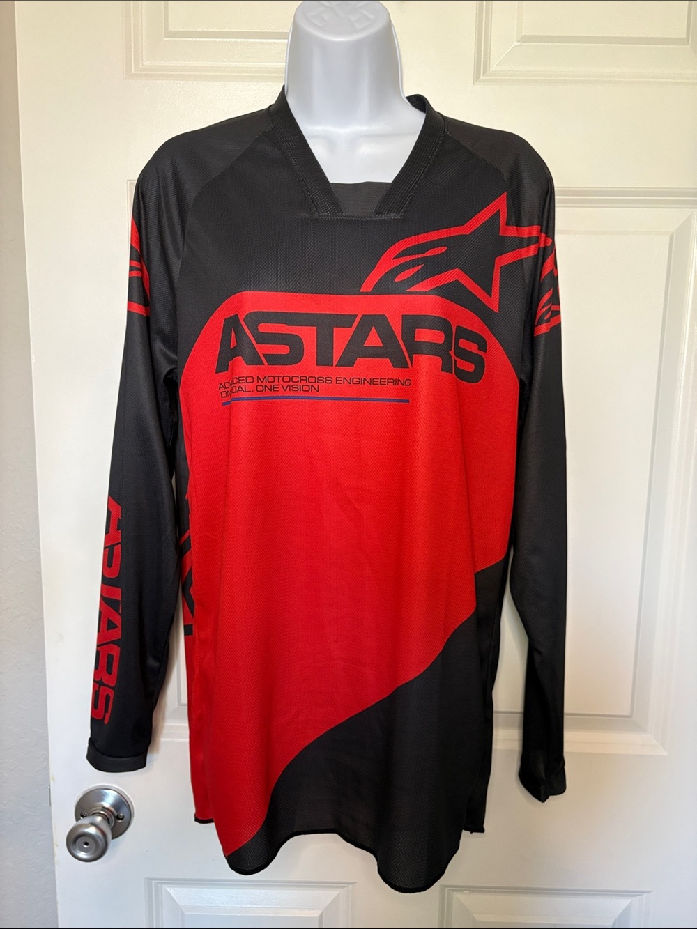 Alpinestars Red and Black MX Race Jersey Size Small